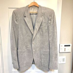 Vintage The Highlander Ultra Suede Brand Gray Men's Jacket Blazer